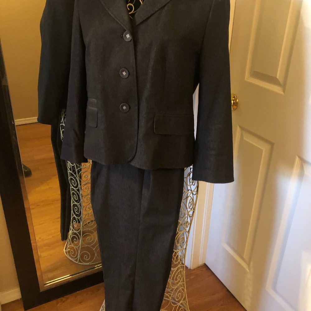 Two piece denim suit